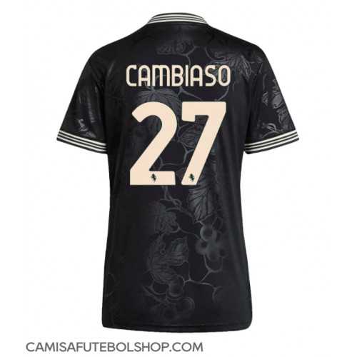Camisa de time de futebol Juventus Andrea Cambiaso #27 Replicas 3º Equipamento Feminina 2025-26 Manga Curta
